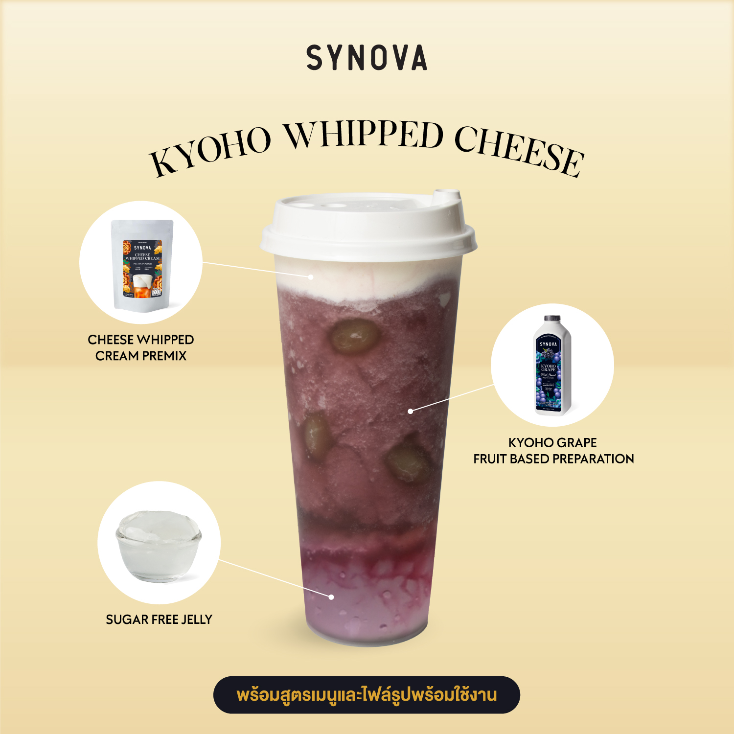 เซ็ตเครื่องดื่ม SYNOVA : เคียวโฮ วิป ชีส (เซ็ต)