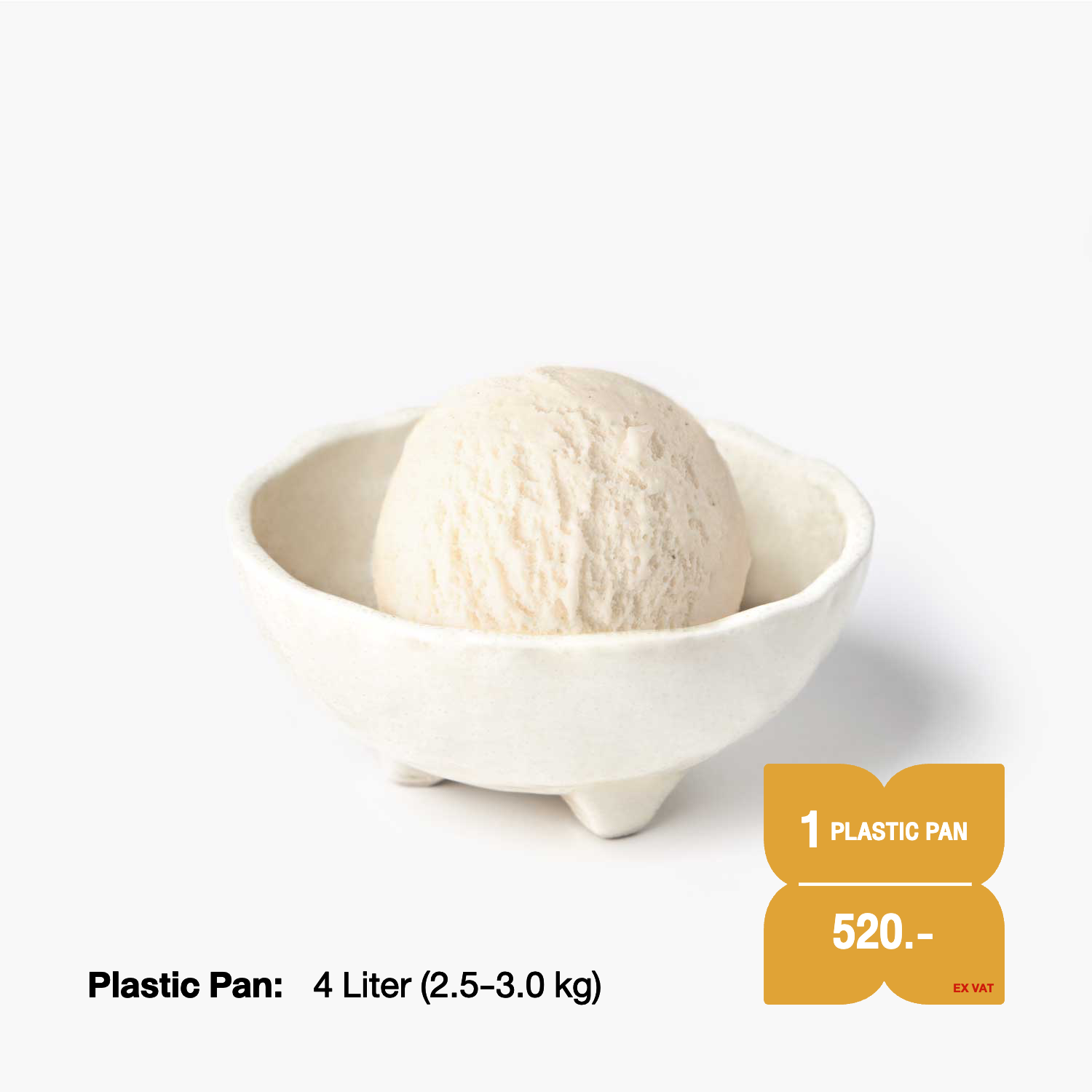 ไอศกรีมแช่แข็ง SYNOVA : ไอศกรีมวานิลลาสูตรคลาสสิค ขนาด 4 ลิตร (แพน)