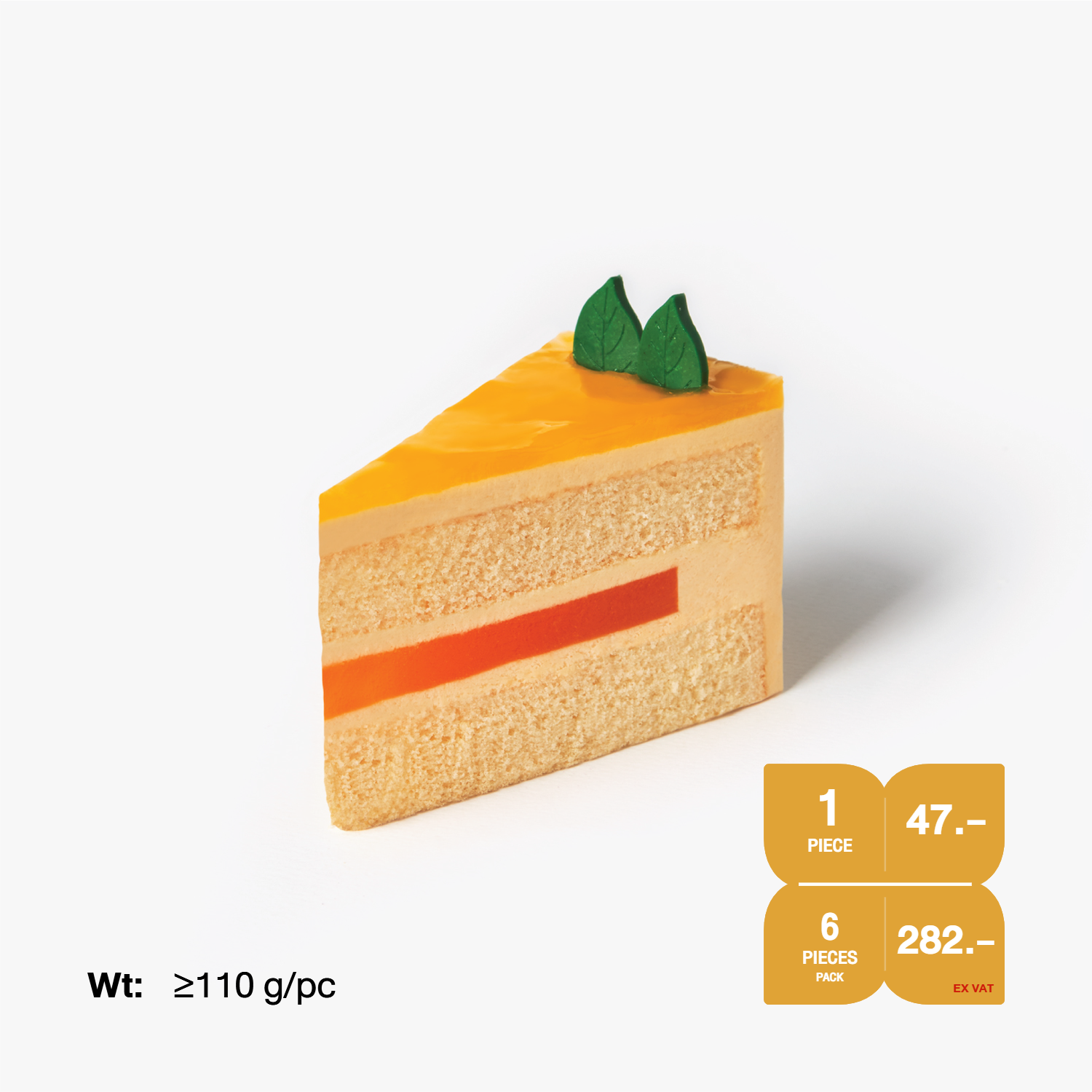 เค้กแช่แข็ง SYNOVA : เค้กมูสส้มแมนดารินเค้ก (แพ็ค)