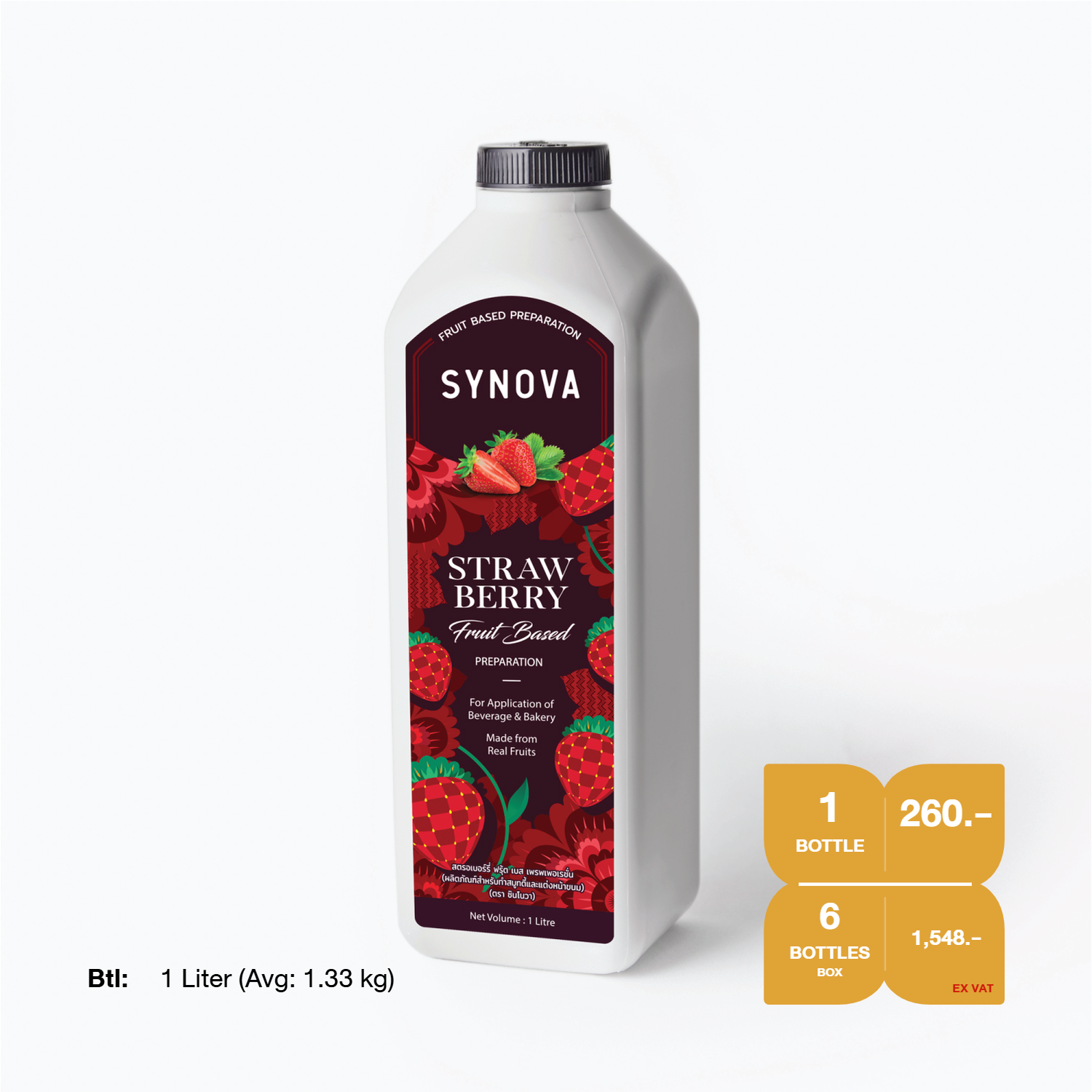 SYNOVA Strawberry Fruit Based Preparation (Box-6Btls)