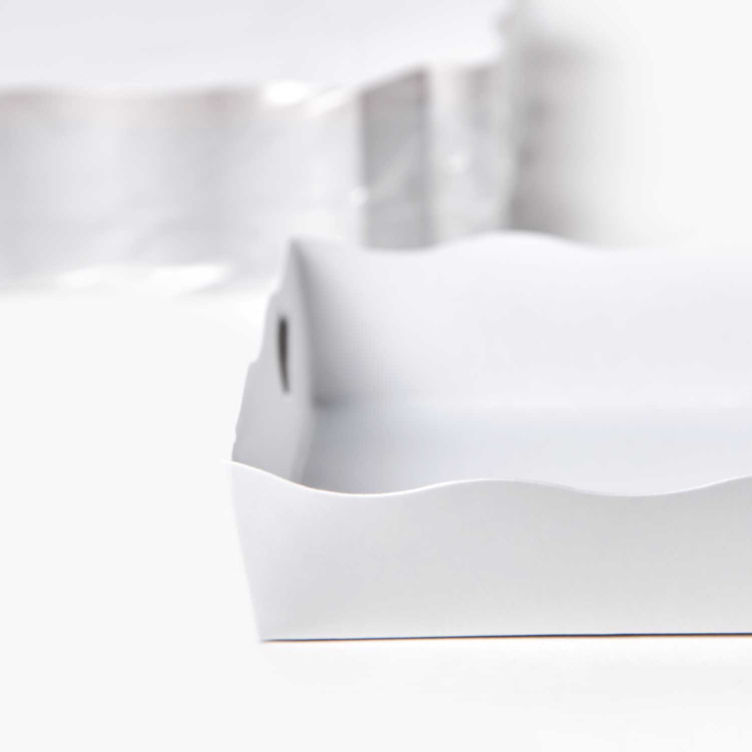อุปกรณ์เบเกอรี่ : SYNOVA ถาดกระดาษอาหารสีขาว Size4x6 (ส่ง)