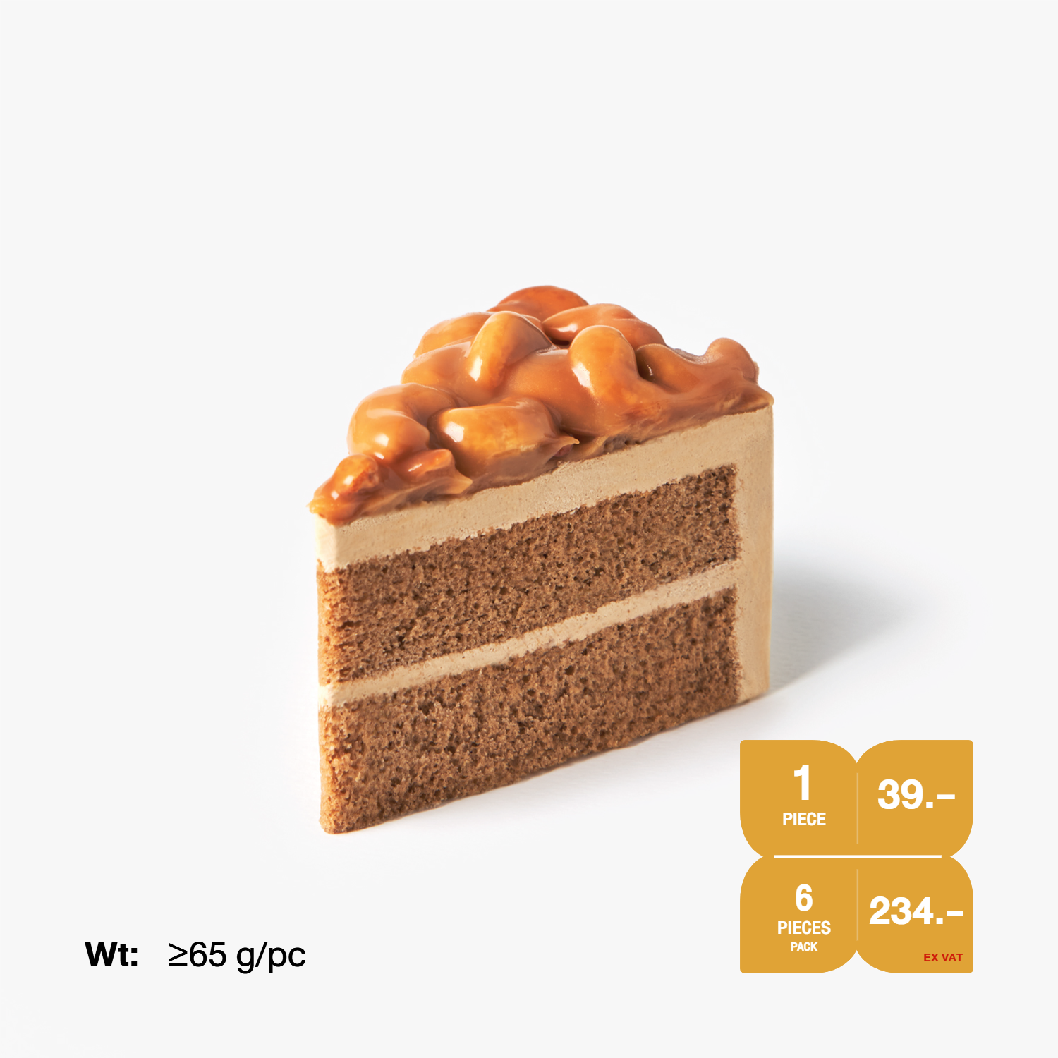 SYNOVA Mini Cashew Nut Caramel Cake (Size 2 Pound) (Pack)