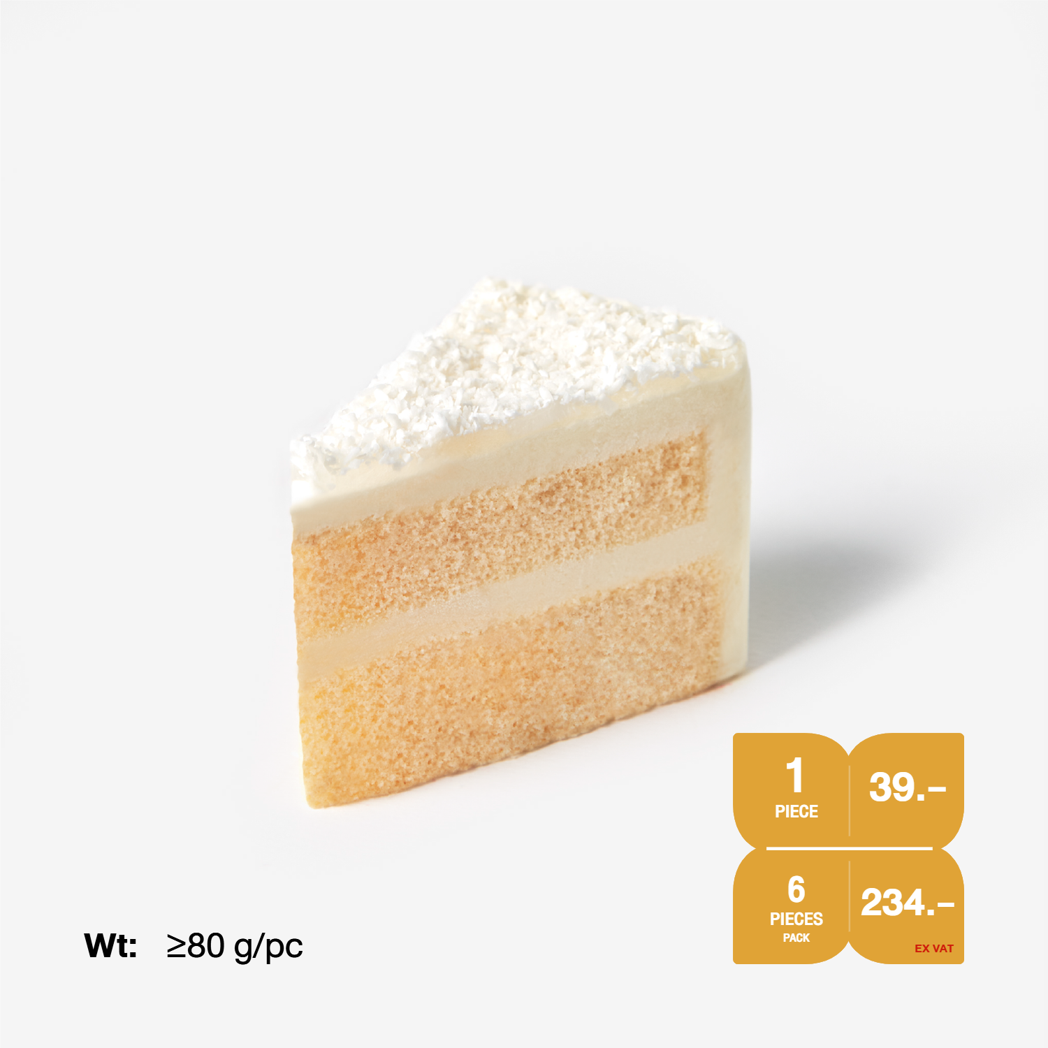 เค้กแช่แข็ง SYNOVA : มินิเค้กมูสมะพร้าว (ขนาด 2 ปอนด์) (แพ็ค)