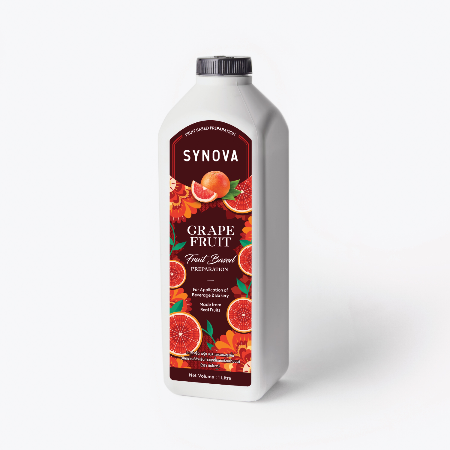 น้ำผลไม้เข้มข้น SYNOVA : ซอสเกรปฟรุ้ตเข้มข้น (ขวด)