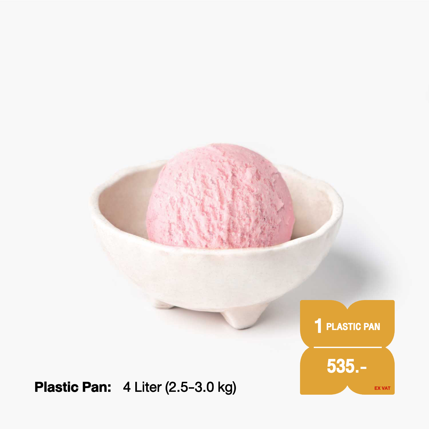 ไอศกรีมแช่แข็ง SYNOVA : ไอศกรีมรสสตรอเบอร์รี่ ขนาด 4 ลิตร (แพน)