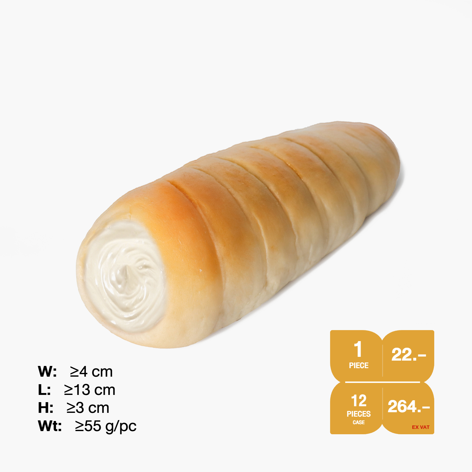 SYNOVA Cream Horn Bread with Milk Whipped Cream (Box)